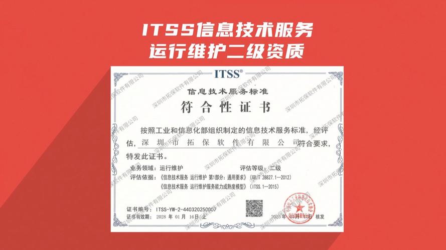 运维资质再升级拓保通过itss信息技术运行维护二级资质