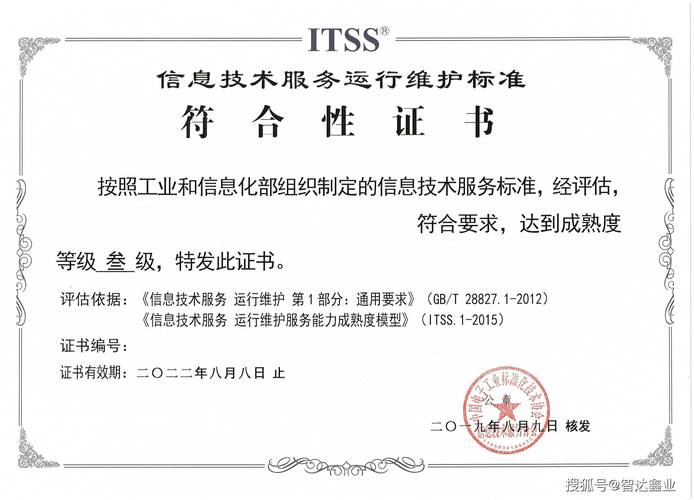 证书类别:运行维护,云服务,数据中心 ,咨询设计证书级别:一级